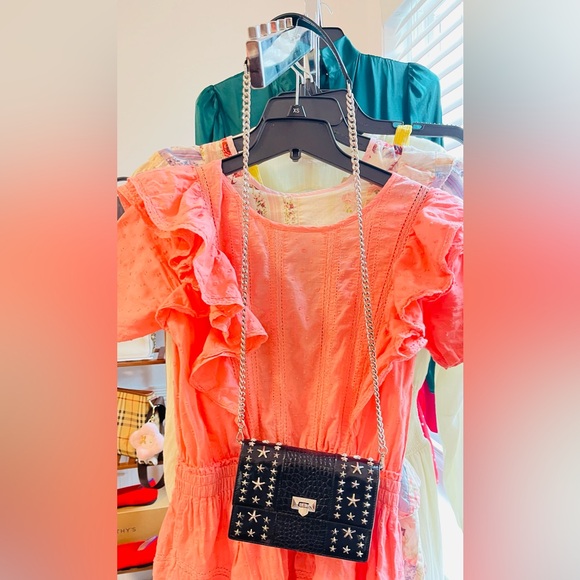 Jimmy Choo Authentic mini Black Star-Studded Leather Chain Bag - Picture 9 of 12